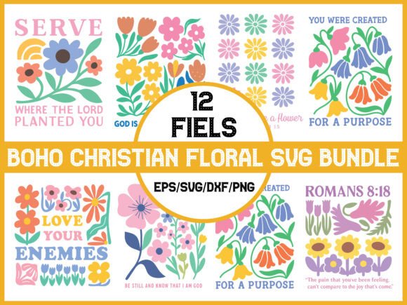 Christian Bible Verse SVG Bundle Floral