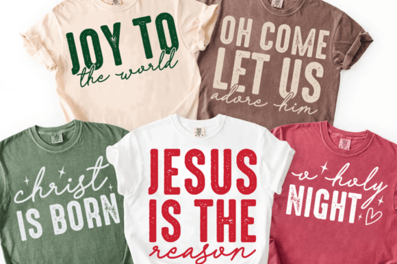Christian Christmas PNG: Jesus Is the T-Shirt Designs