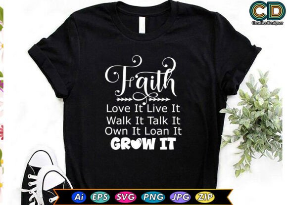 FAITH LOVE Christian T-Shirt Designs
