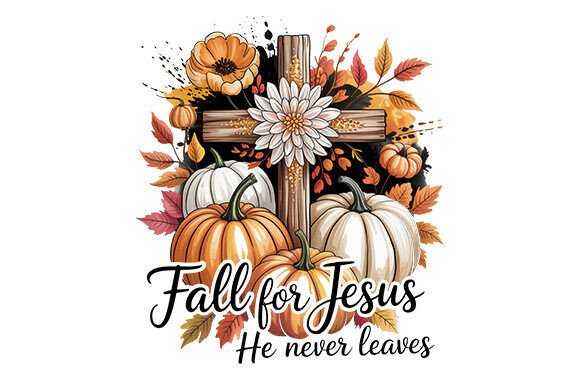 Fall for Jesus PNG, Christian Fall PNG