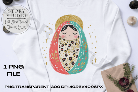 Glittery Baby Jesus Nativity Clipart for T-Shirt Designs