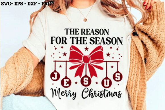 Jesus Christmas Ornaments SVG for T-Shirt Designs