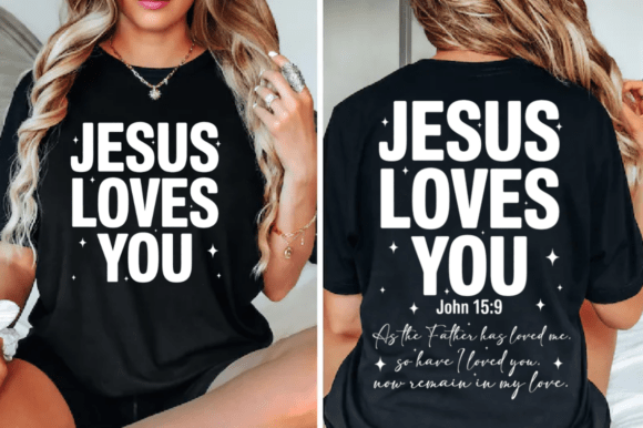 Jesus Loves You PNG: Fall Christian T-Shirt Designs