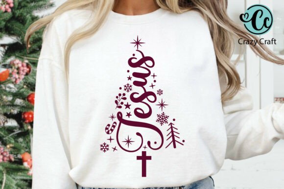 Jesus SVG PNG, Christian Christmas Shirt & T-Shirt Designs