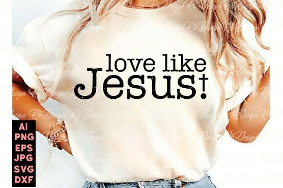 Love Like Jesus SVG Retro Typewriter PNG