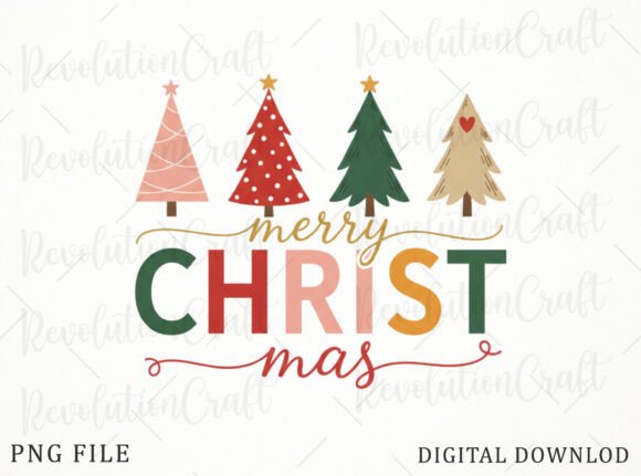 Merry Christmas, Christian Christmas PNG & T-Shirt Designs